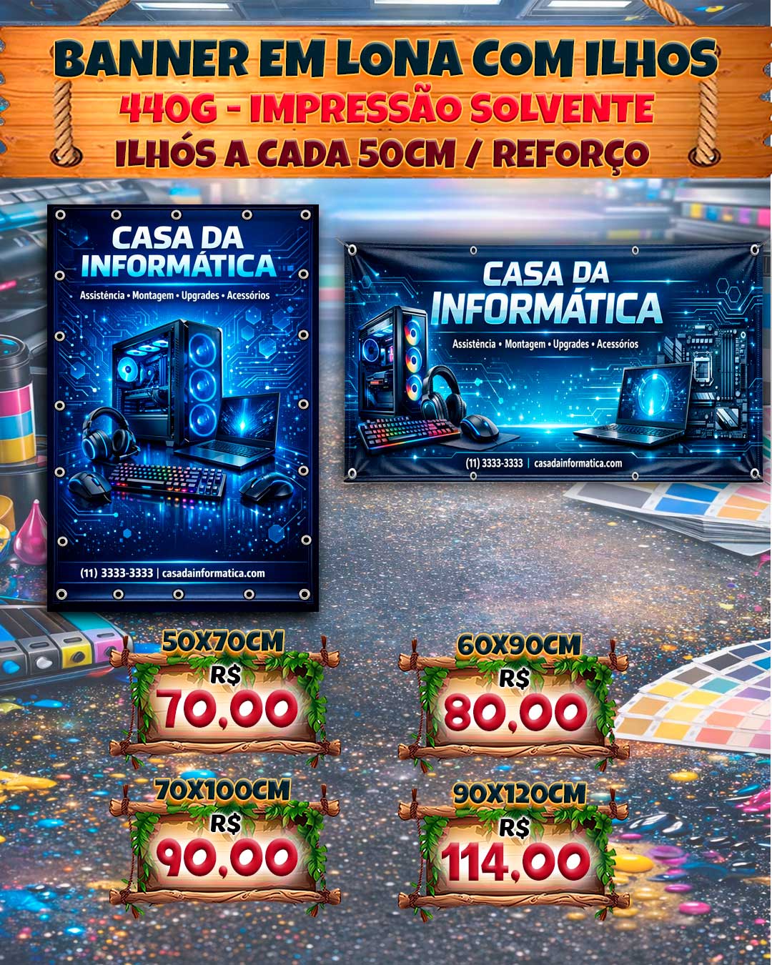 0221 BANNER EM LONA COM ILHÓS