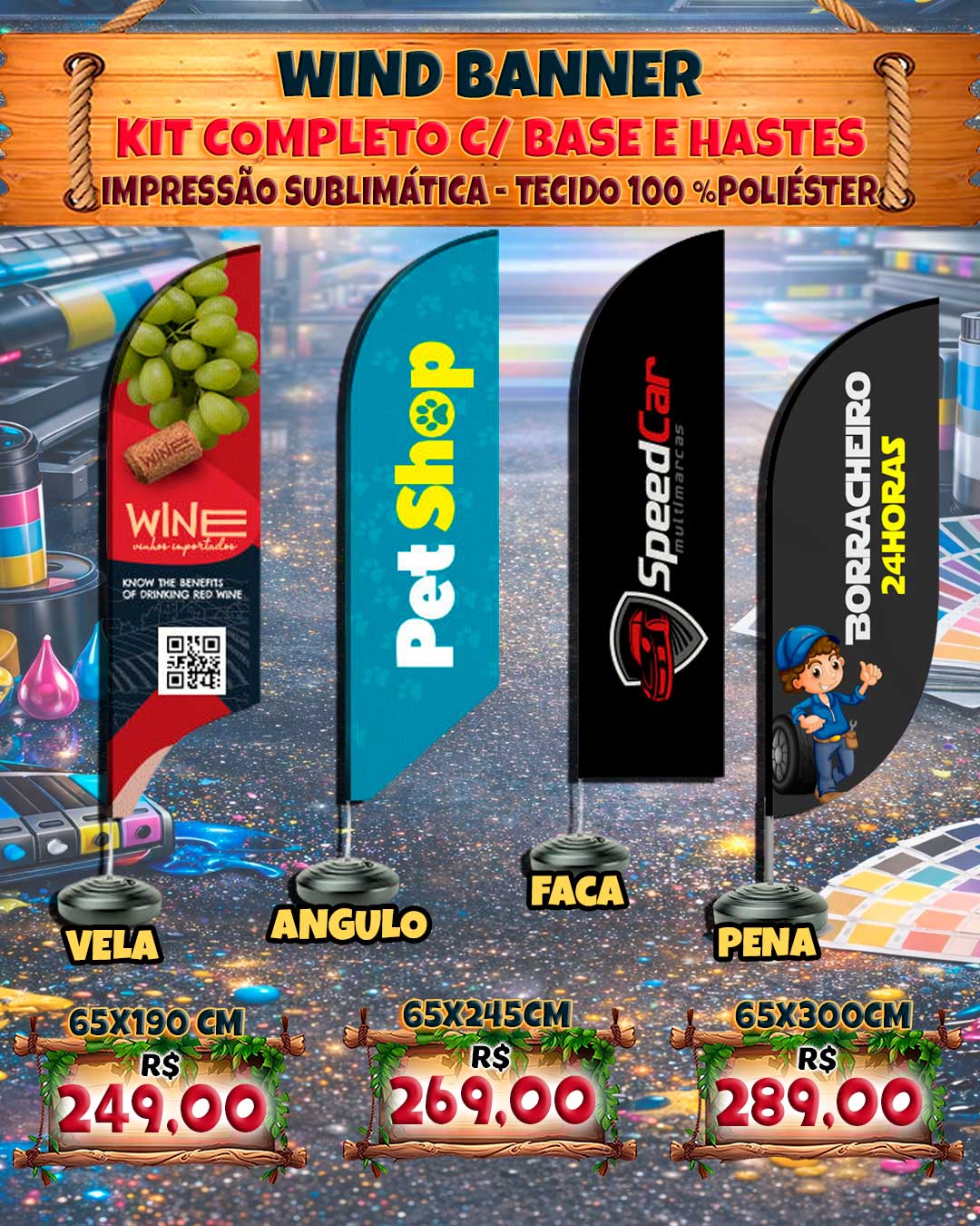 0226 WIND BANNER 100% POLIÉSTER