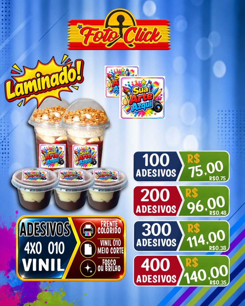 Adesivo Vinil Corte Reto Eletrônico